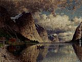 A Cloudy Day On A Fjord by Adelsteen Normann